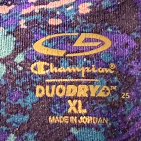 Champion Blue and Purple Athletic Shorts with Cosmic Pattern size XL - Picture 4 of 5